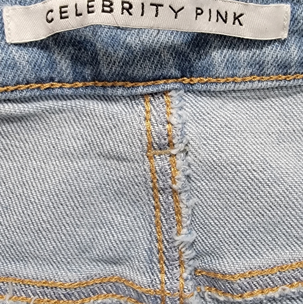Celebrity Pink Hi-Rise Relaxed Straight Blue Jeans Size 5/27‎ - Picture 5 of 13